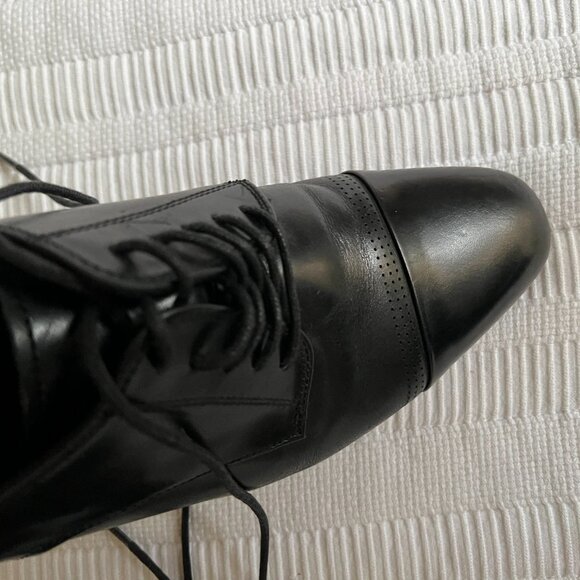 Aldo Men's Black Leather Oxford Dress Shoes - Picture 6 of 9